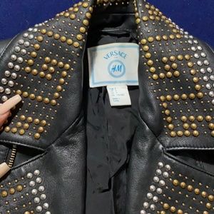 Versace Leather Moto Jacket